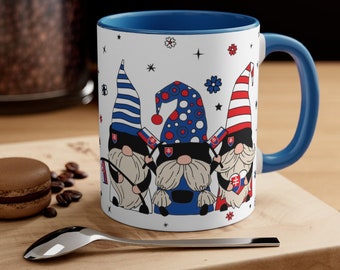 La Slovaquie est là où se trouve le Gnome ! Gnomes slovaques - Tasse à café Accent, 11oz / 325ml, Idée cadeau mignonne et drôle