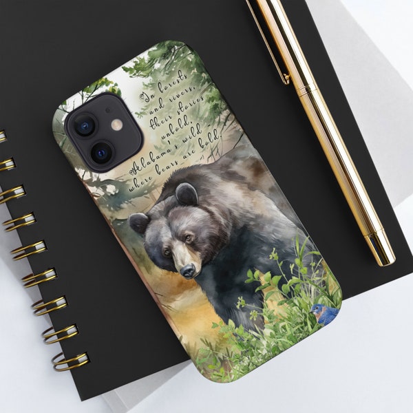 Black Bear Phone Case Etsy