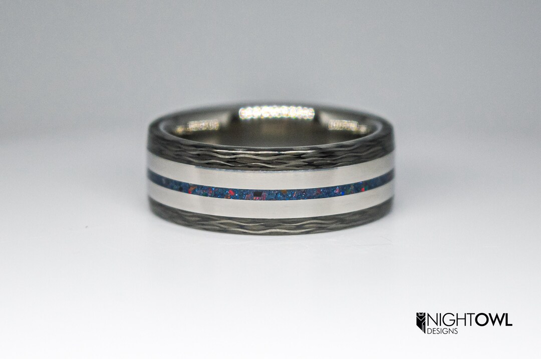 The Infinity Titanium and Carbon Fibre Ring Etsy