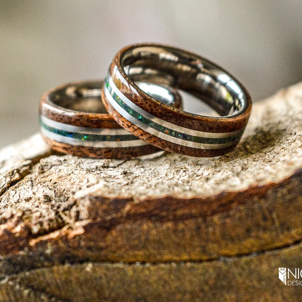 The Woodlander - Titanium and Utile Wood Ring