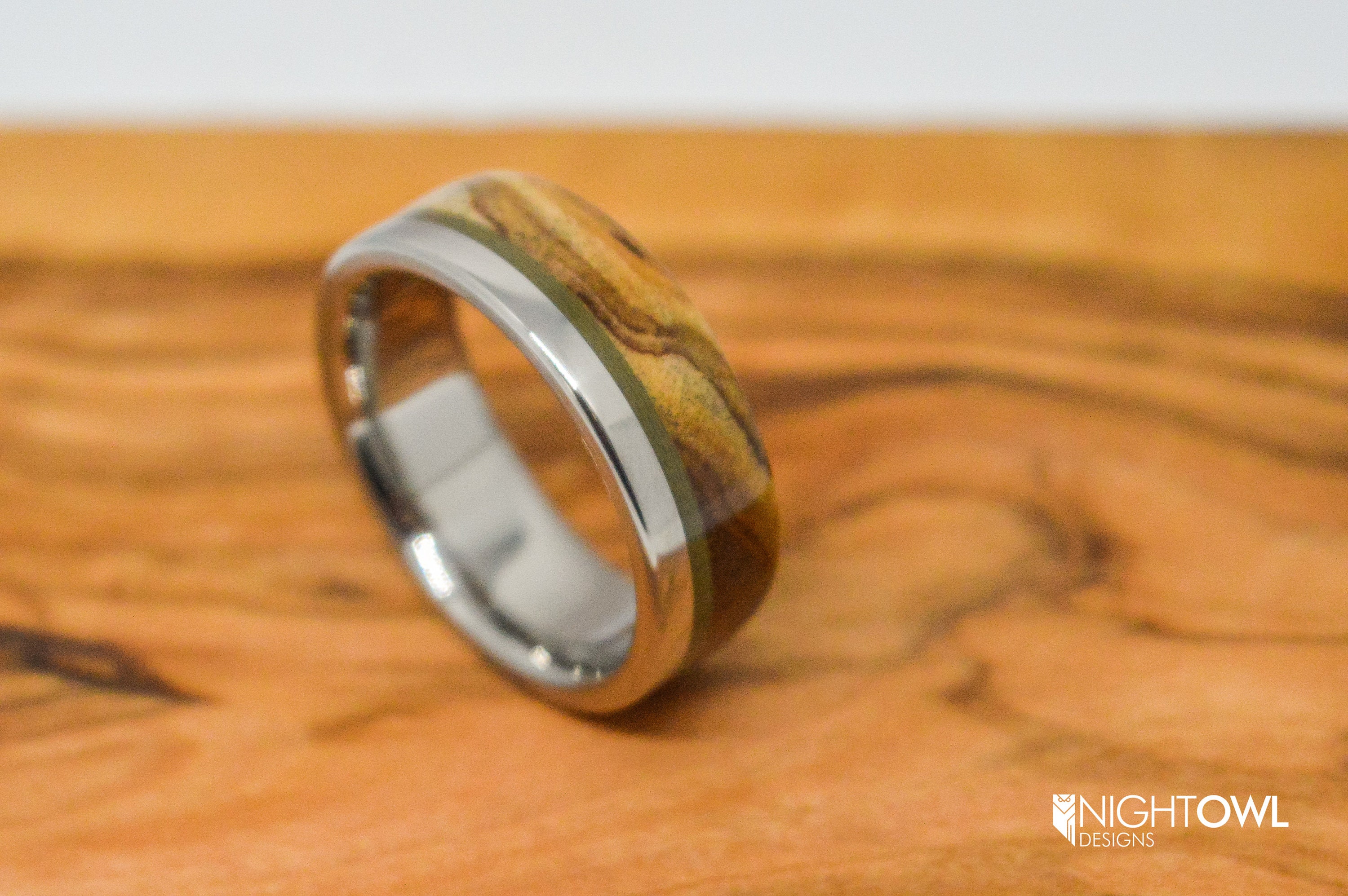 The Olive Ring - Titanium, G10 and Olive Wood - Etsy