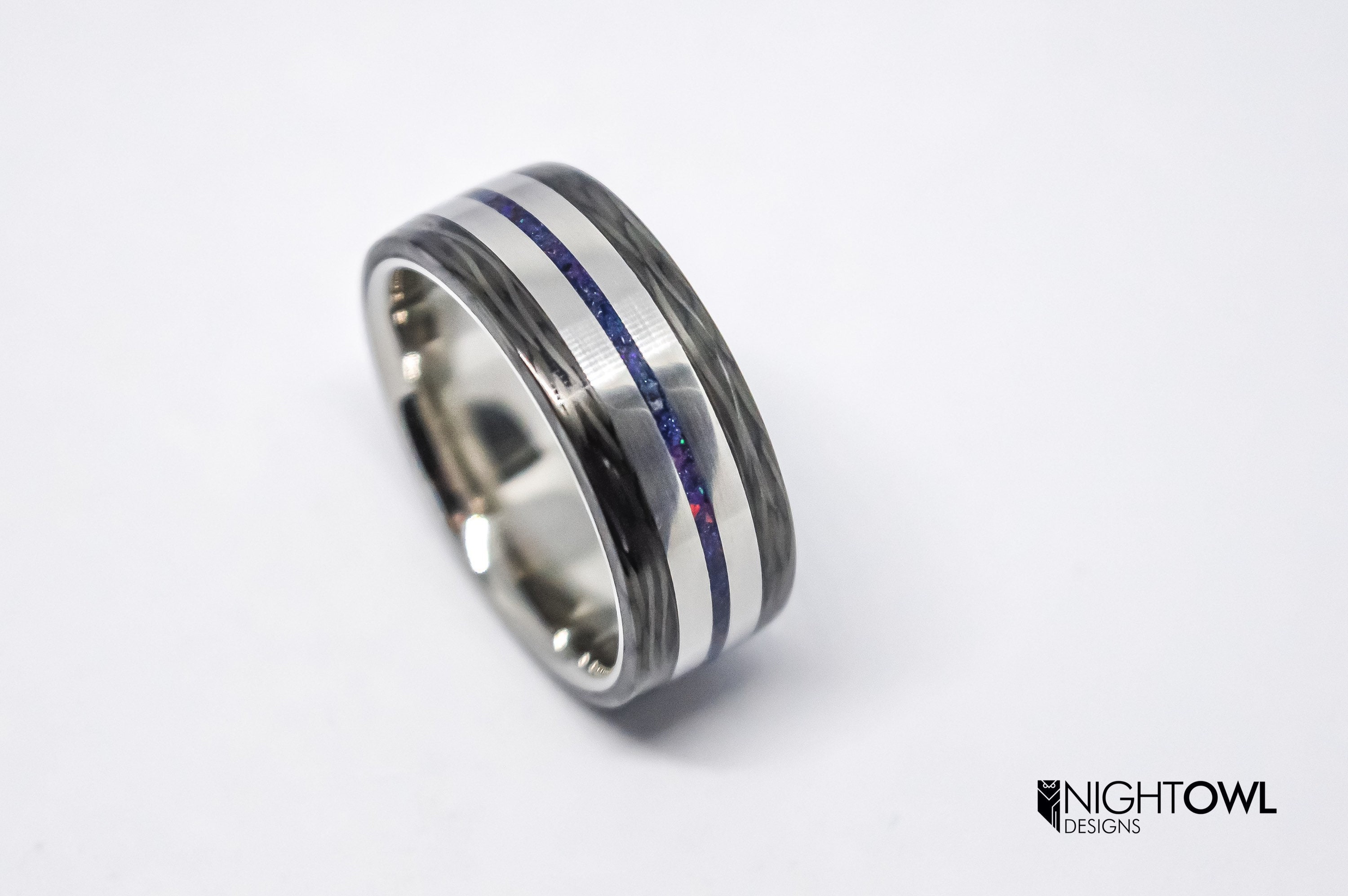 The Infinity Titanium and Carbon Fibre Ring Etsy