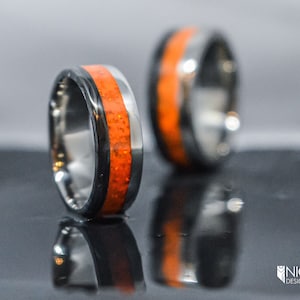 Papaya - Anillo de titanio y fibra de carbono