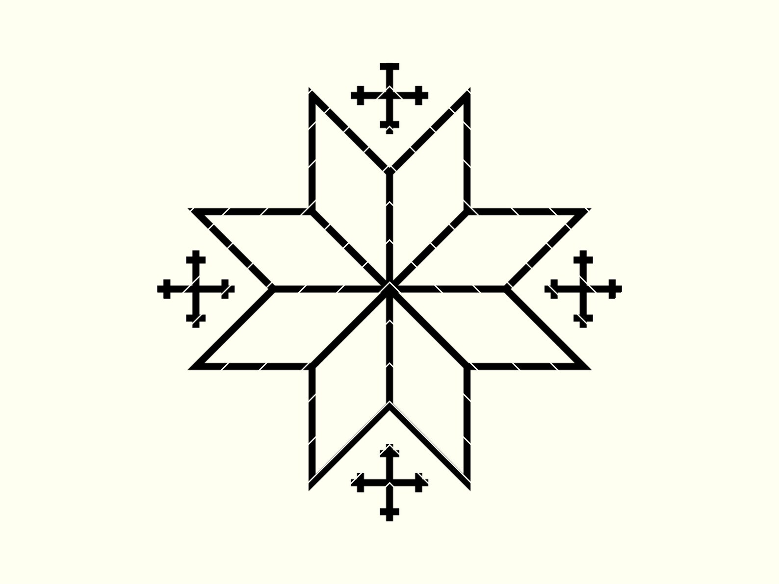 Latvian Auseklis - Set of 5 -latvian Morning Star - Māras Krusts-raksts ...