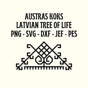 Latvian Tree of Life Symbol: Austras Koks SVG Design