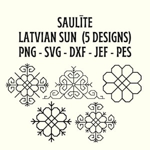 Paquete SVG del símbolo del sol letón: Diseños Saulīte (Descarga digital)