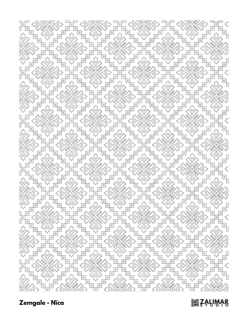 Latvian Symbol Printable Coloring Pages digital Download PDF Latviesu ...
