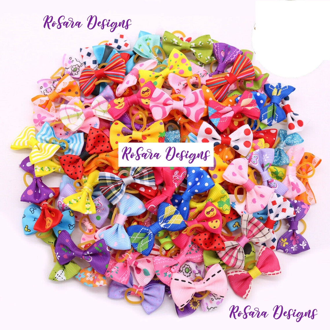 30pc/15 Pairs HOT Pet Dog Puppy Hair Bows Small Bowknot Cute Etsy