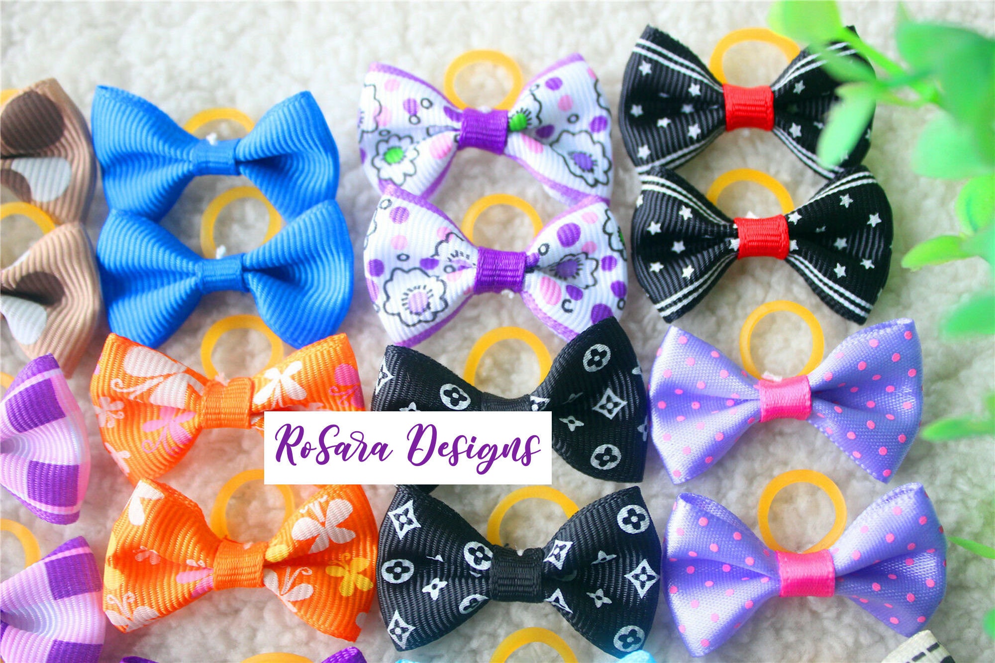 30pc/15 Pairs HOT Pet Dog Puppy Hair Bows Small Bowknot Cute Etsy