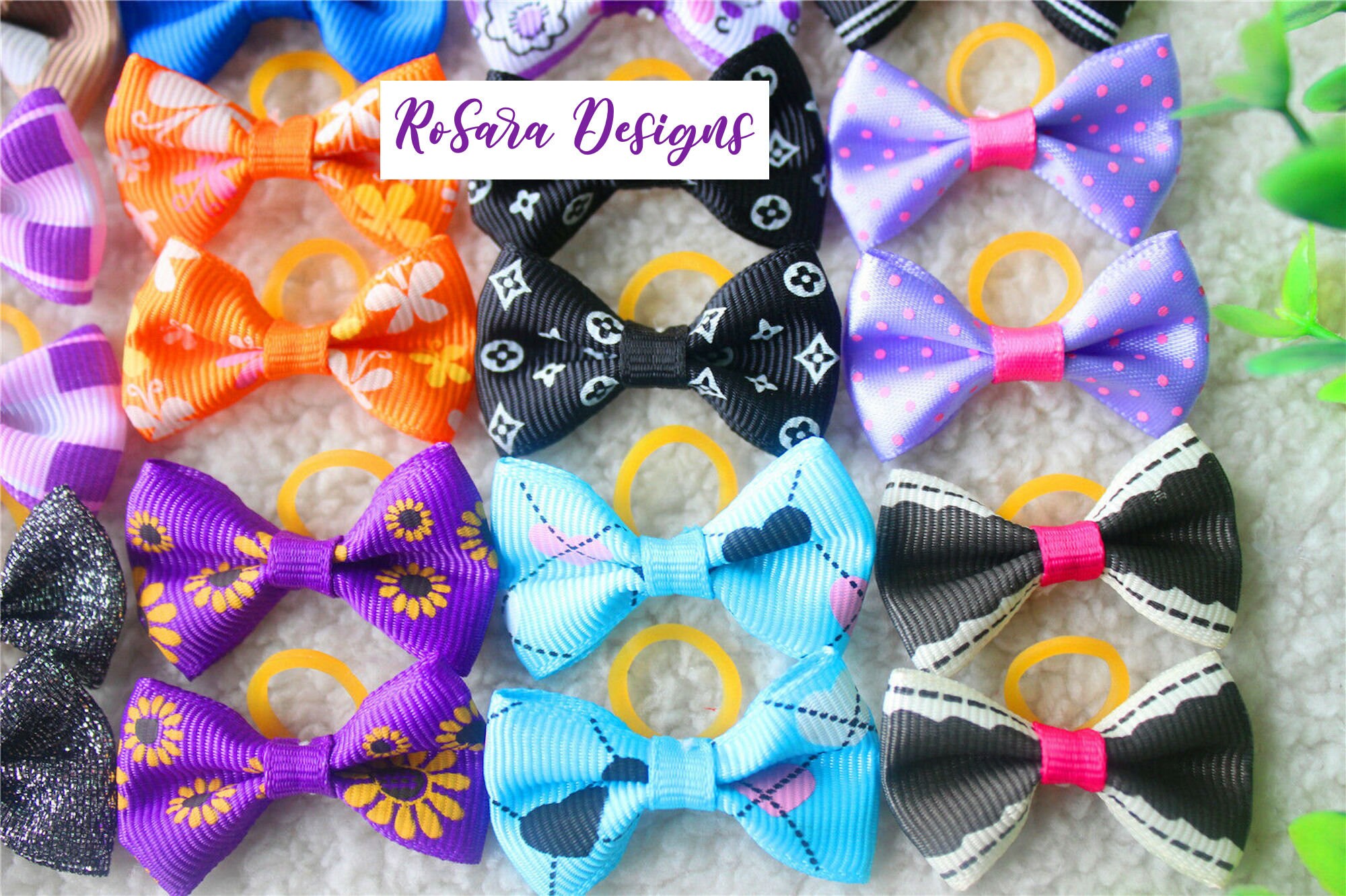 30pc/15 Pairs HOT Pet Dog Puppy Hair Bows Small Bowknot Cute Etsy