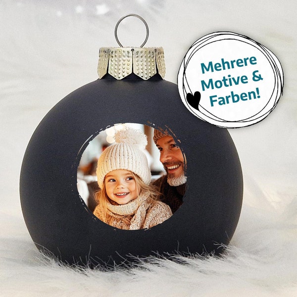 Pallina di Natale in Plexiglass ad Albero con Stella, Decorazione Natalizia Personalizzata con Foto - Idea Addobbo per l'Albero, Regalo Natale per la Famiglia | Olallà