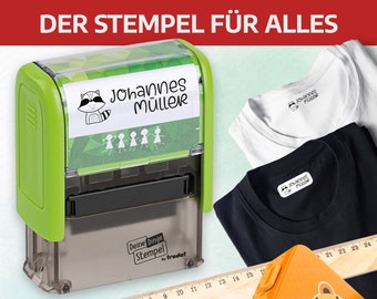 Textilstempel personalisiert mit Deinem Wunschnamen