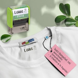 Timbro con nome bambini | Timbro tessile | Timbro in tessuto | nome personalizzato | personalizzato | Iscrizione | scuola | asilo