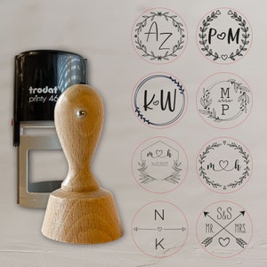 Eerste stempel gepersonaliseerd met gewenste gegevens