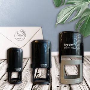 Stempelautomat Rund Trodat Printy | Adresse | Grüße | Liebe | Hochzeit | Name | personalisiert