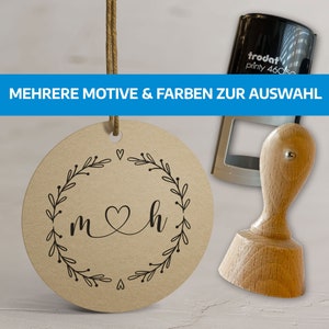 Personalisierter Initialen Monogramm Stempel oder Stempalautomaten mit Deinen Wunschdaten
