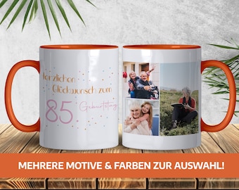 Tasse „Geburtstag“ personalisiert mit Deinem Motiv | Foto Keramik | individuell gestalten | mit eigenem Bild u. Namen bedrucken | Fototasse