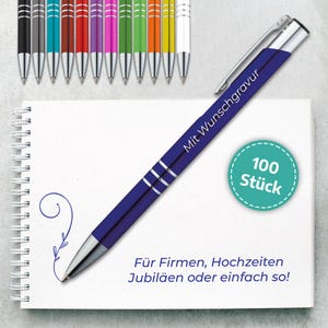 Wunschgravur Kugelschreiber aus Metall. Unsere personalisierten gravierten Stifte sind ein perfektes Werbemittel für jeden Anlass