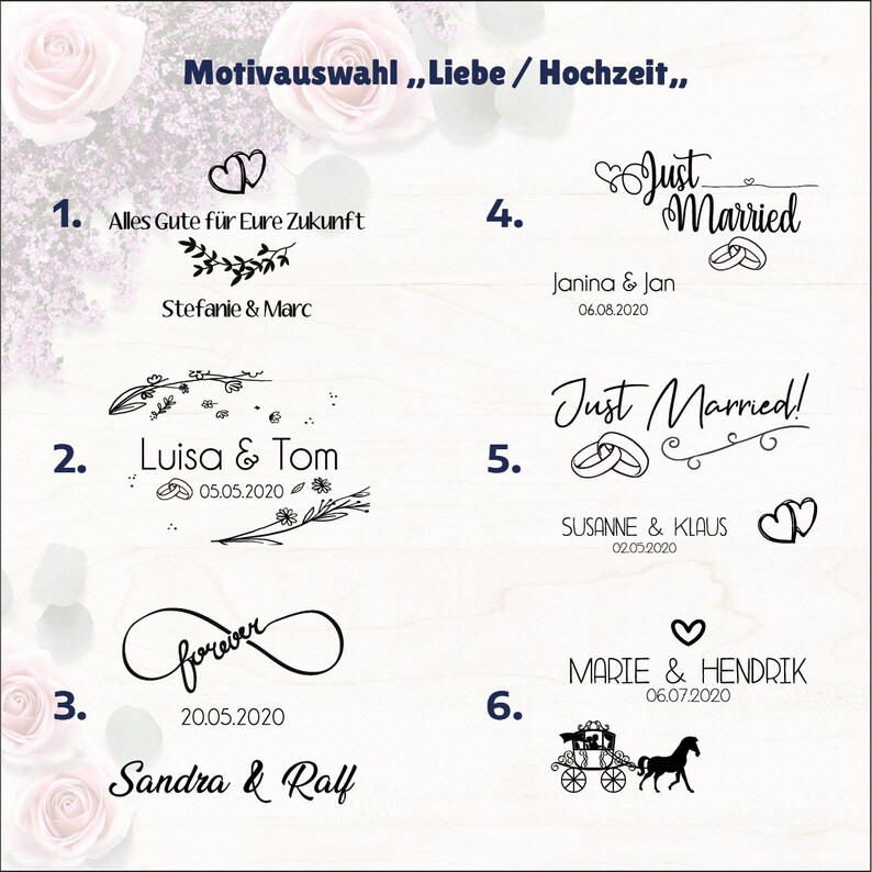 Schieferplatte Hochzeit / Liebe Gravur Lasergravur Dekoration Geschenk Jahrestag Name Personalisiert Liebe Hochzeit Bild 7