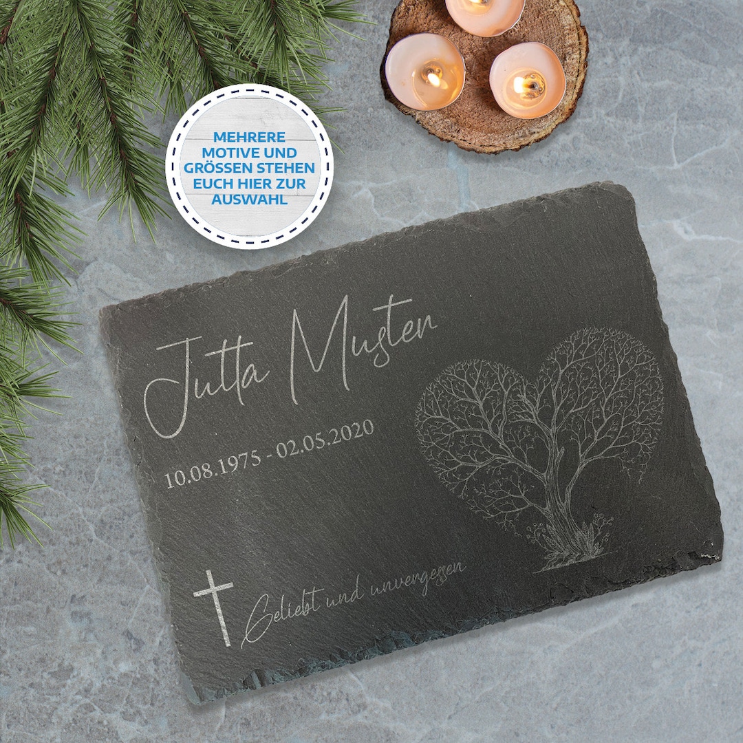 Gedenktafel "Motiv und Spruch" Gravur Dekoration Geschenk Name