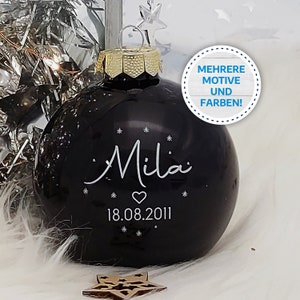 Christmas balls personalized with your own name motif Love high quality UV print on 8 cm glass ball image 5