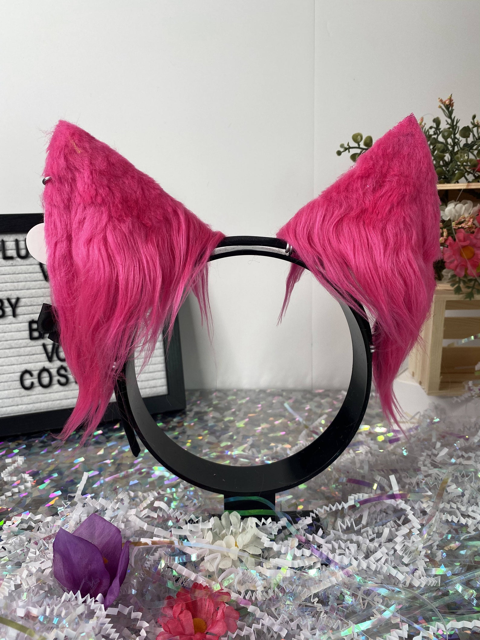 Pink Kitten Heart Neko Ears Pet Play Ears BDSM Anime Etsy