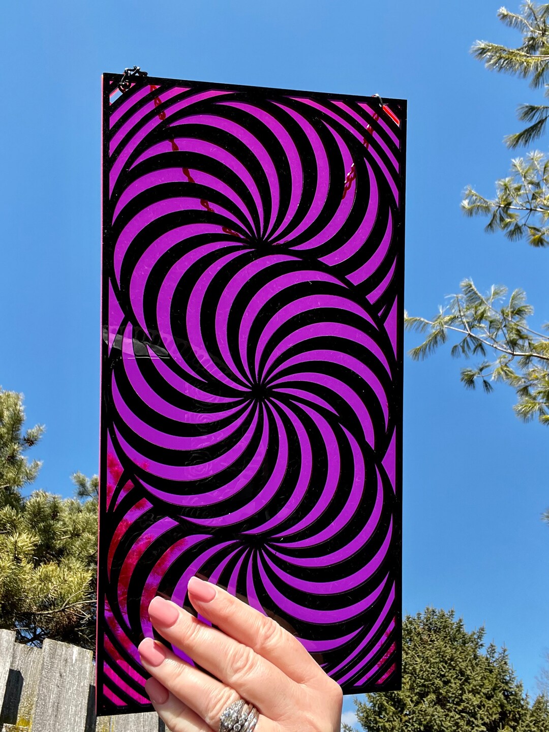 Black and Pink Wall or Window Art Bright Pink and Black Glam Etsy