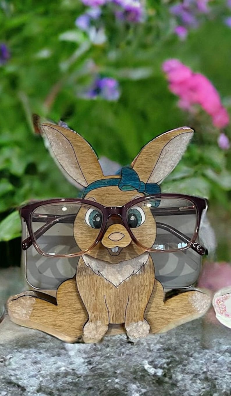 Bunny Eyeglass Holder, Glasses Holder, Bunny Glasses and Phone Holder ...
