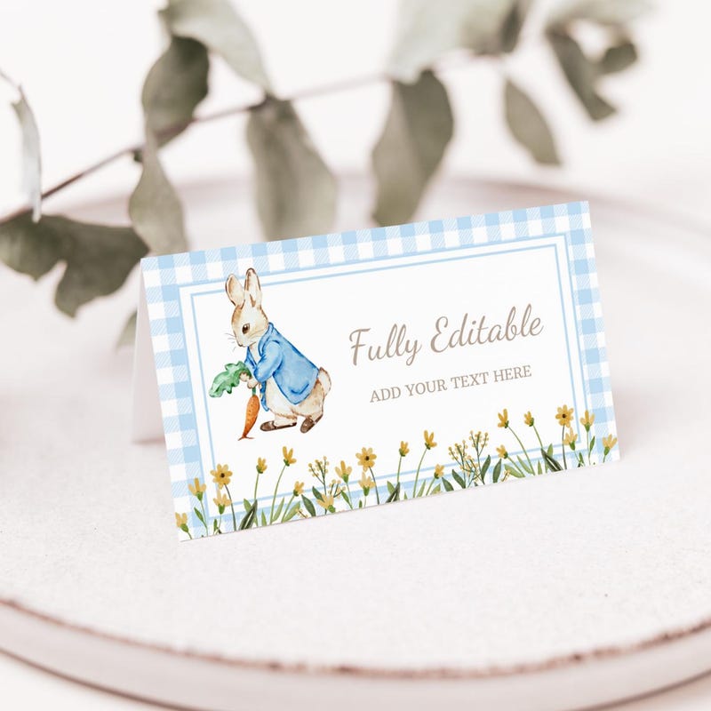 Peter Rabbit Table Tent - Etsy UK