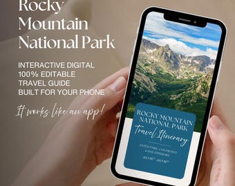 Rocky Mountain National Park Editable Travel Itinerary Template | Colorado Travel Guide | Canva Template | Mobile Trip Planner 0010