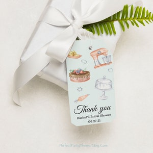 Etiqueta de lembrança para chá de panela Whisked Away Kitchen, etiqueta para presente de chá de panela para impressão, estoque da decoração para chá de panela da cozinha 0009
