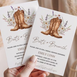 Invite Country Western Rustic Farm Editable