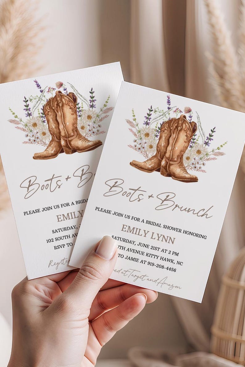 Invite Country Western Rustic Farm Editable