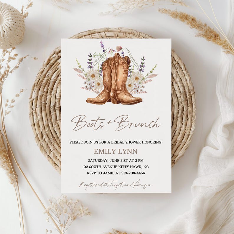 Cowgirl Wedding Shower Invite