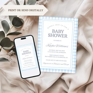Blauwe pastel babyshower uitnodiging klassieke pastel jongen baby strooi bewerkbare uitnodiging afdrukbare uitnodiging sjabloon digitale download 0075 afbeelding 3