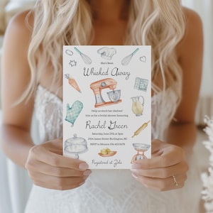 Kitchen Shower Invitation Whisked Away Bridal Shower Invite Printable Stock the Kitchen Wedding Shower Editable Baking Theme Shower 0009