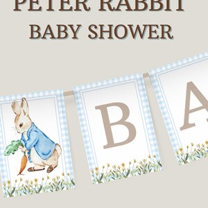 Instant Download Boy Shower Garland Decoration Beatrix Potter Pendant