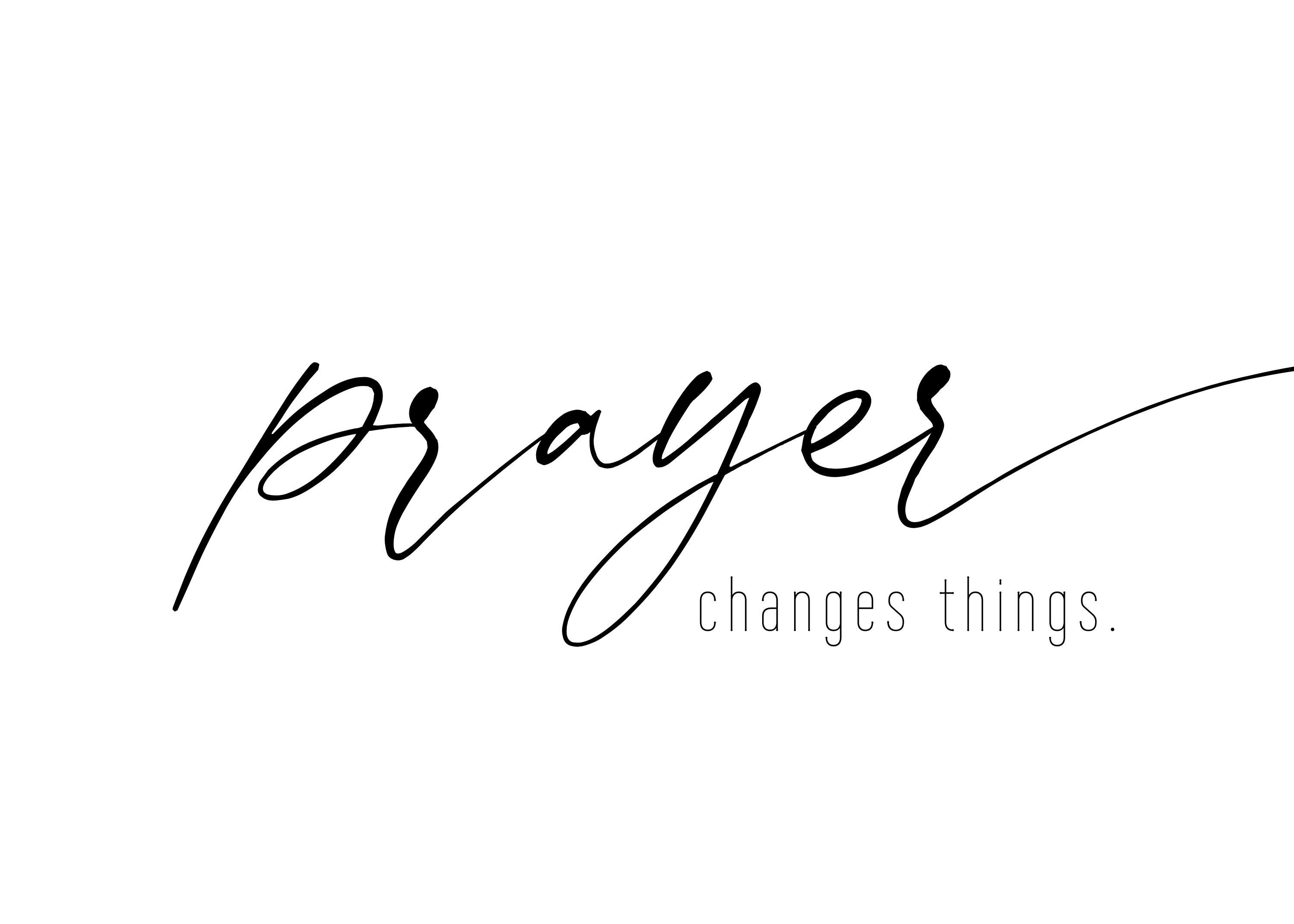 Prayer changes things printable wall art simple wall art | Etsy