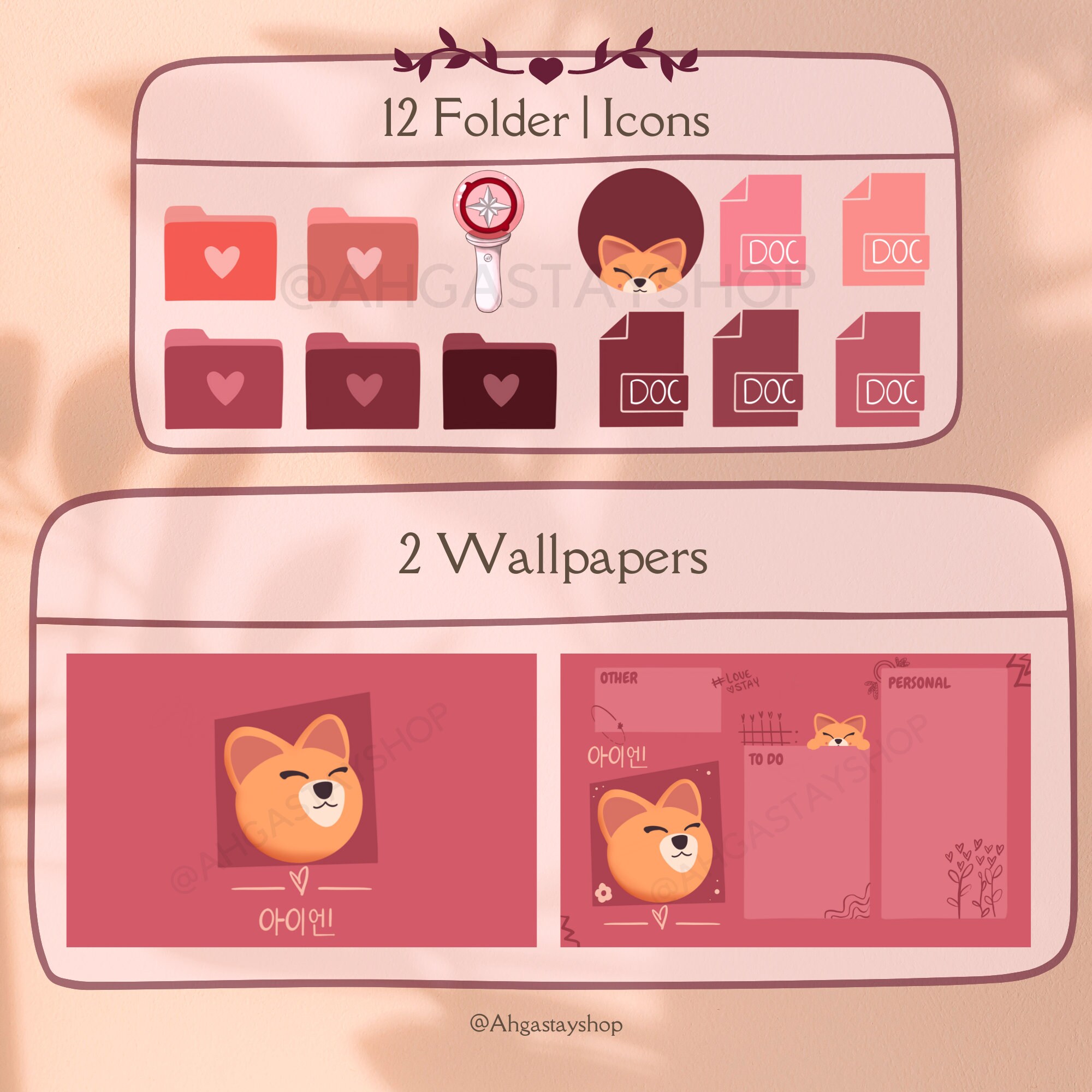 SKZOO Foxi.ny Desktop Wallpaper Set - Etsy