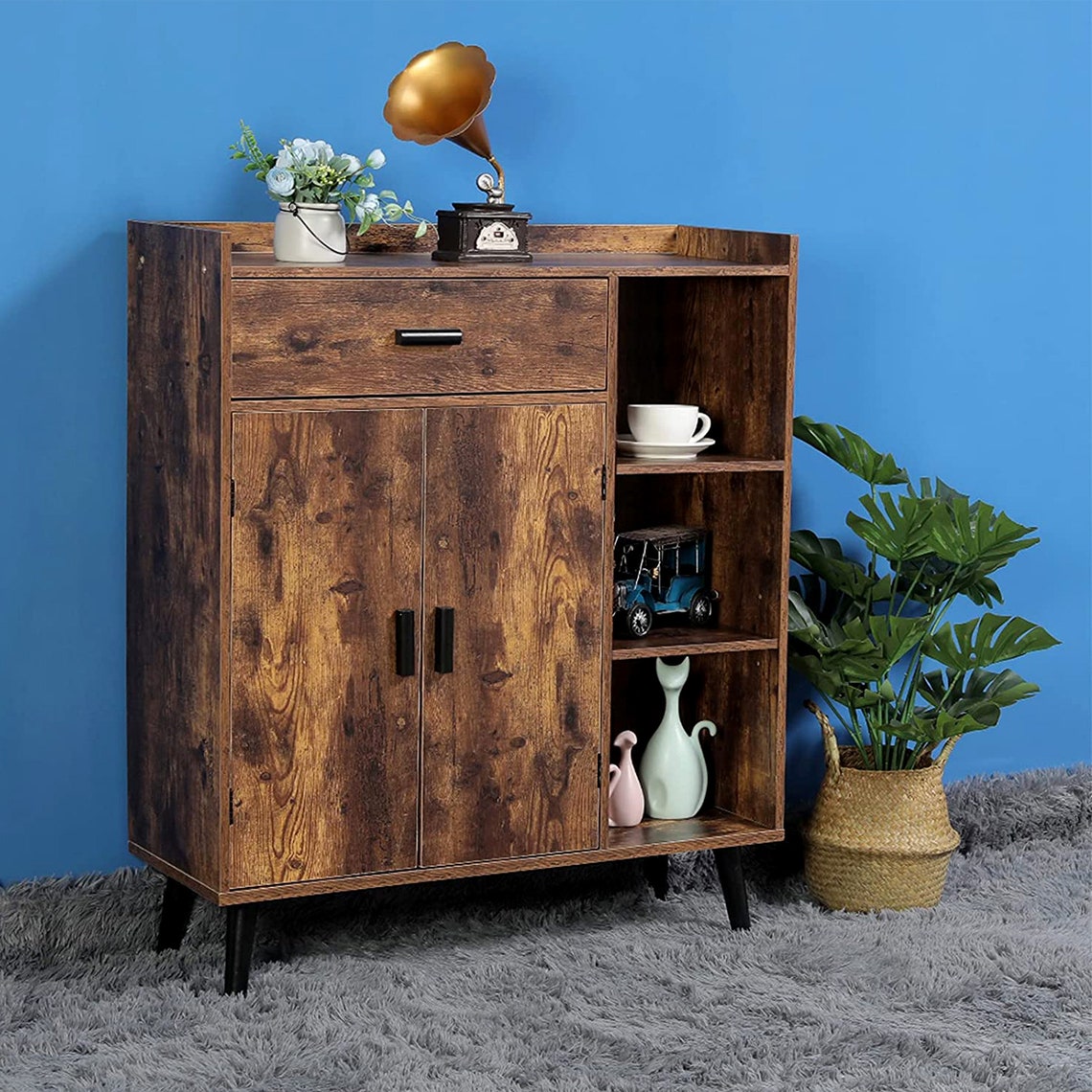 Gabinete de almacenamiento de mediados de siglo | Etsy