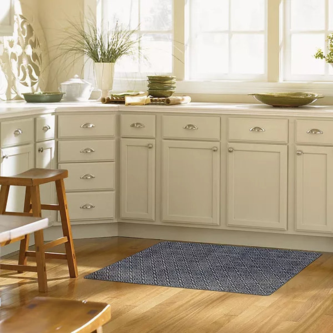 Home Neoprene Textured Striations Kitchen Mat Etsy