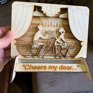 Laser cut customizable love scene - Digital File