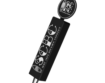 Custom Tap Handle with Swappable Label, Chalkboard or Your, Text or Art