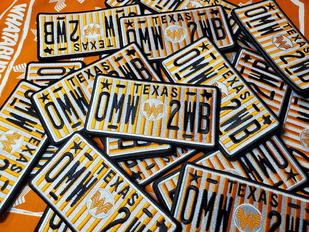 Whataburger License Plate Velcro Patch Etsy