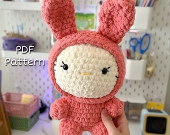 Kitty Bunny Crochet Pattern - Amigurumi Crochet Pattern - Cat Bunny Plush Pattern [PATTERN ONLY]