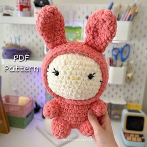 Kitty Bunny Crochet Pattern - Amigurumi Crochet Pattern - Cat Bunny Plush Pattern [PATTERN ONLY]