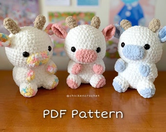 Crochet Cow Pattern - Cow Amigurumi Crochet Pattern - Cow Plush Pattern [PATTERN ONLY]