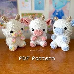 Crochet Cow Pattern - Cow Amigurumi Crochet Pattern - Cow Plush Pattern [PATTERN ONLY]