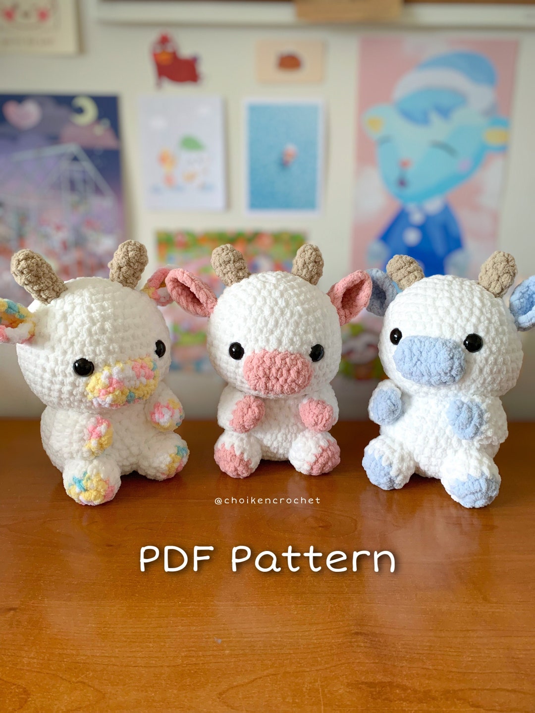 Crochet cow pattern Pattern bundle Crochet plush amigurumi c - Inspire  Uplift