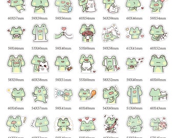 Frog face mask Washable Reusable Frog stickers cute 50 pcs cute stickers journal stickers